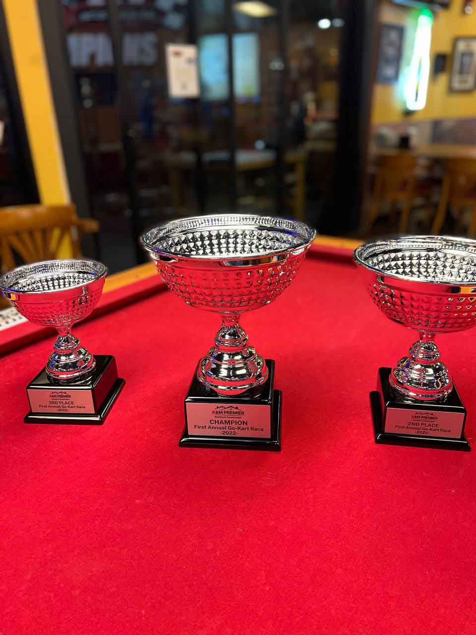 First Annual Go-Kart Race Trophies