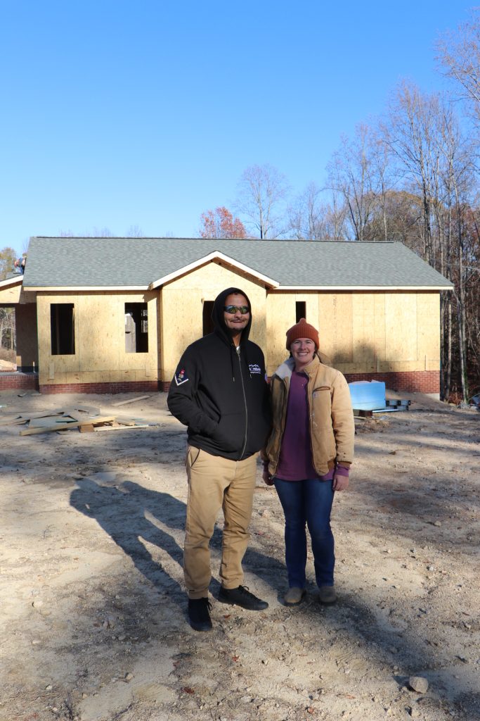 A&M Premier Production Manager, Alexi Velez with Habitat for Humanity of Wake County's, Ellie Burgess