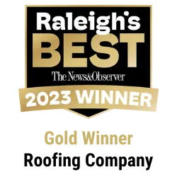 2023 Gold Winner for Roofing Company at Raleigh's Best