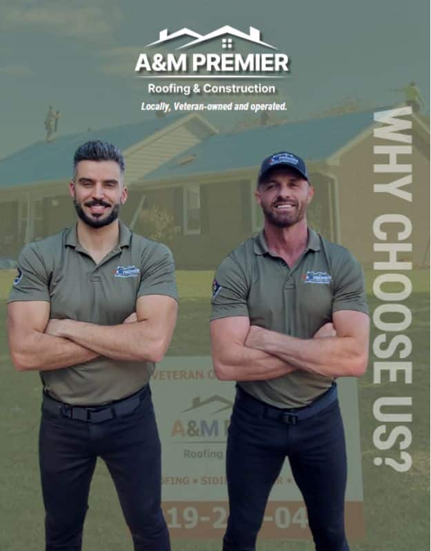 Graphic Cover of A&M Premier's Why Choose Us with owners Stephen and Leo on the cover